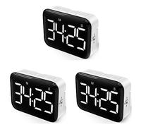 Aundhegrtt 3X Digital Kitchen Timer - Magnetic Countdown Count Up Timer with Large LED Display Loud Volume for Cooking and for Kids