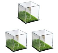 Aundhegrtt 3X Golf Ball Display Cabinet, Golf Ball Square Display Cabinet, Memorial Box, Acrylic Mirror Storage Box