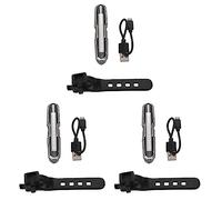 Aundhegrtt 3X LED Bike Tail Light Red & Blue USB Rechargeable Waterproof Super Bright Multipurpose Emergency Light