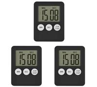 Aundhegrtt 3X Super Thin LCD Digital Screen Kitchen Timer Square Cooking Count Up Countdown Alarm Magnet Clock