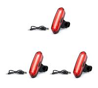 Aundhegrtt 3X Ultra Bright LED Bike Tail Light, USB Rechargeable Bicycle Rear Light, IPX6 Waterproof and Easy Install Helmet Light