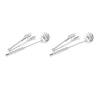 Aundhegrtt 4 Pieces Stainless Steel Spaghetti Server Set, Stainless Steel Spaghetti Pasta Tong, Pasta Spoon Server Fork