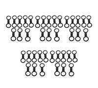 Aundhegrtt 40x Scuba Diving Dive Snorkeling Silicone Snorkel Mask Strap Keeper Holder Clips Retainer Attachment Gear Spare Black