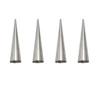 Aundhegrtt 48Pcs Large Size Baking Cones Stainless Steel Roll Horn Forms Conical Danish Pastry Cones Moulds