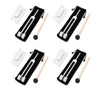 Aundhegrtt 4X 128 Hz Tuning Fork Weighted Bio-Acoustic Tuning Fork for Therapy 128 Hz Acoustic Slider Tuning Fork