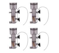 Aundhegrtt 4X 600L/H Mini Aquarium Marine Fish Coral Tank Internal Hang on Air Driven Protein Skimmer with Wood Air Stone Tubing