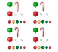 Aundhegrtt 4X Christmas Balloon Arch Green Gold Red Box Candy Balloons Garland Cone Explosion Star Balloons