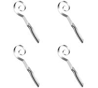 Aundhegrtt 4X Danish Dough Whisk - Stainless Steel Seamless Wisking Tool for Sourdough Bread Baking, Pizza, Pastry, Cake Batter
