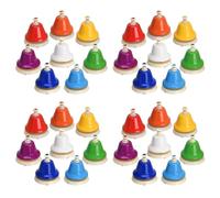 Aundhegrtt 4X Desk Bells, 8 Notes Diatonic Metal Hand Bells, Rainbow Music Bells, Musical Learning Teaching Percussion Instrument