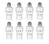 Aundhegrtt 4X E27 Lamp Holder Adapter with PIR Motion Sensor AC100-240V LED Light Bulb Socket Converter Human Presence Detector