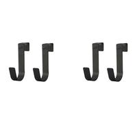 Aundhegrtt 4X Multi-Purpose Hooks Kitchen Cabinet Door Back Hook Hanging Rack Clothes Coat Hat Towel Hanger Storage Hook Black