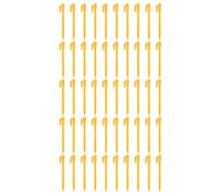 Aundhegrtt 50Pcs Camping Tools Plastic Tent Pegs Nails Sand Ground Stakes Outdoor Camping Tent Awning Yellow Tent Accessories