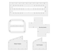 Aundhegrtt 5Pcs Boxy Bag Making Templates Template Ruler for Making Boxy Bags for DIY Sewing Lover