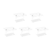Aundhegrtt 5Pcs Cone Holder, Clear Acrylic Ice Cream Cone Holder, Cone Display Stand, Sushi Hand Roll Stand Cone Holders (6 Holes)