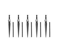 Aundhegrtt 5X Taper Reamer 3-13mm Hex Shank Reamer Fluted Hand Held Steel Bridge Pin Hole Chamfer Woodworking Cutting Tool