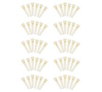 Aundhegrtt 60Pcs Real Bone Material Acoustic Guitar Bridge Pins with Pearl Shell Dot