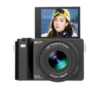 Aundhegrtt 64MP Digital Camera 16X Digital Zoom 180° 2.8-Inch IPS Flip Screen Photography 4K Vintage Vlog Video Recorder