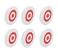 Aundhegrtt 6pcs 25 X 3Cm Archery Eva Foam Target Self Healing Bow Moving Hunting Practice White+Red