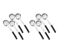 Aundhegrtt 8 Pcs Portion Control Serving Spoons Portion Control Spoons Ladle Spoon, Slotted and Unslotted Portion Scoops 6oz