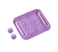 Aundhegrtt Acupressure& Reflexology Foot Massage Mat with Two Massage Balls, 5-Zone for Various Stimulation