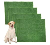Aundhegrtt Artificial Washable Turf Dog Grass Pads 4 Pcs 18" X 23" Heavy Absorbency for Potty Training