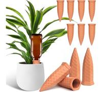 Aundhegrtt Automatic Plant Waterers 1 Set Spikes for Wine Bottle Plant Stakes Terracotta Indoor Plant Watering Devices