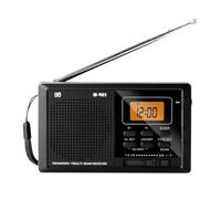 Aundhegrtt Battery Operated Digital Radio FM AM SW LED Screen Clock Stereo Mini Portable Small Radio Radios