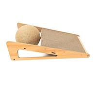 Aundhegrtt Cat Scratching Post with Ball, Wear-, Lint-Free, Scratch- Triangular Design Cat Toy Featuring Cat Bed Cardboard Material