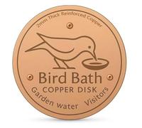 Aundhegrtt Copper Disk Bird Bath for Outdoor Maintenance, for Efficient Water Purification,Natural Algae Control Reduction