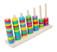 Aundhegrtt Counting Stick Colorful Wooden Abacus Arithmetic Tool Educational Bead Accessory Teaching Aid for Home Classroom