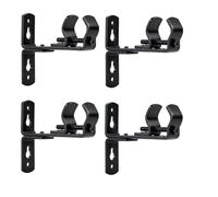 Aundhegrtt Curtain Rod Bracket 4-Pack, Adjustable Curtain Rod Holders for Wall& Ceiling Mount, Heavy Duty Window Drapery Hooks