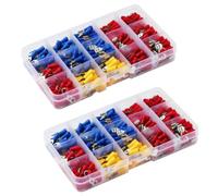 Aundhegrtt Electrical Wire Crimp Lugs 560Pcs New Insulated Cable Connector Assorted Kit Spade Butt Ring Fork Rolled Terminal
