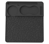 Aundhegrtt Espresso Tamping Pad Mat, Professional Silicone Espresso Specialist Station with Tool Slots, Heat Resistance Mat