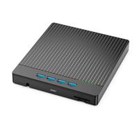 Aundhegrtt External CD DVD Drive, Ultra Slim Optical Disk Driver Featuring 4 USB Ports and 2 TF/SD Card Slots, CD Burner Player Writer