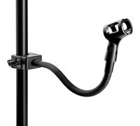 Aundhegrtt Flexible Microphone Arm Mount Holder, 12" Gooseneck Mic Stand W/Super Crab Clamp for Music Stands