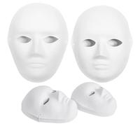 Aundhegrtt For Artistic Projects Hand-Painted Paper Pulp Mask-Blank 30-Pack, 2 Sizes Suitable for Theater, Masquerade Parties, Classroom Art