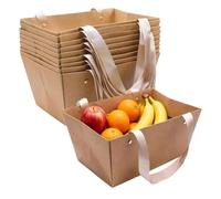Aundhegrtt For Gifts Empty Basket Kit 10 Pcs DIY Bulk Party Gift Baskets with Handles Market Trays Wrapping for Package