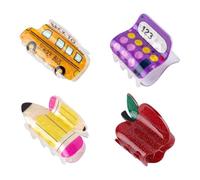 Aundhegrtt Fun Claw Clips for Women 4pcs Teacher Hair Claw Clips for Back to School, Teacher Appreciation Gift