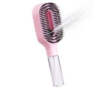 Aundhegrtt Hair Brush with Water Sprays Mister-Portable Wet& Dry Styling Tool 2-In-1 Detangling Brush Featuring Built-in Fine Mist Pink