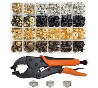 Aundhegrtt Heavy Duty Snap Button Setting Tool Kit with Fasteners for Fabric, Boat Cover Canvas Tarp Leather Clothing