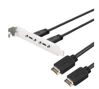 Aundhegrtt High-Speed USB 3.2 KEY-A to Dual Type-C Female TYPE-E Baffle Cable Double Chassis PCI Front Data Adapter Cable 10GB
