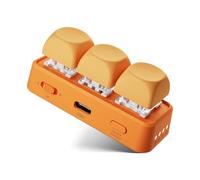 Aundhegrtt Keyboard Page Turner Remote Control Multi-Function Short Video Slide PPT Page Flipping Music Switch Take Photos Orange