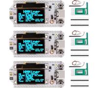 Aundhegrtt Meshtastic WiFi Dual Core 240MHz LoRa V3 Development Board(3 Sets) with Case& 0.96" OLED Display 863-928MHz