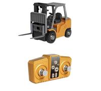 Aundhegrtt Model Collection 1/64 Remote-Controlled Alloy Forklift Remote Control Toy Truck Tabletop Engineering Vehicle Gifts for Boys