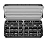 Aundhegrtt Monthly Pill Organizer,One Month 31 Day Daily Medicine Container, 1 Times A Day Pill Box for Travel Case