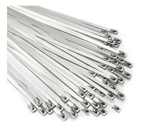 Aundhegrtt Multi-Purpose Self-Locking 304 Stainless Steel Zip Ties 11.8 Inch 200pcs Heavy Duty Metal Cable Ties