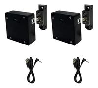 Aundhegrtt No-Drill Cabinet Lock 2pcs RFID Lock,Hidden DIY Electronic for Wooden Cabinet Drawer Locker Cupboard
