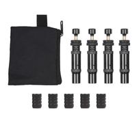 Aundhegrtt -on Tyre Air Down Tool(10-30 PSI) 4PCS Adjustable Auto-Stop Tire Deflators Valve Kit 5 Valve Caps for Offroad