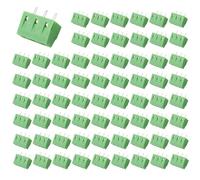 Aundhegrtt PCB Wiring Terminal Block Connector 100pcs KF127-2p 3p 5mm Pitch 300V 10A Type Green Splicing B