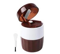 Aundhegrtt Pill Crusher Wh Pill Cutter and Storage Splitter Pills Tablets Vitamins Grind to Fine Powder for Small Large Pills Brown